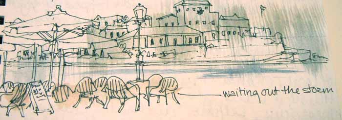 waiting out the storm - Chania